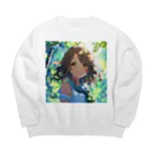 AQUAMETAVERSEのセーラー服の可愛い女の子　Tomoe bb 2712 Big Crew Neck Sweatshirt