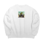 二宮大輔のカエルライダー4兄弟　次男　ルカ Big Crew Neck Sweatshirt