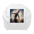 Qten369の海の王者 Big Crew Neck Sweatshirt