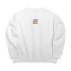 Ken17の車が行き交う都市を歩くキリン Big Crew Neck Sweatshirt