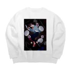 いもむしの夢に溺れて Big Crew Neck Sweatshirt