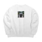 AI妖怪大図鑑の水たまり妖怪　ちゃぷらん Big Crew Neck Sweatshirt