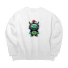 AI妖怪大図鑑の毛糸妖怪　アムヤン Big Crew Neck Sweatshirt