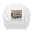 Minimal Museのヴィンテージカーデザイン Big Crew Neck Sweatshirt