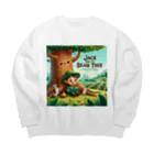 room-chaconneのジャックと豆木木 Big Crew Neck Sweatshirt