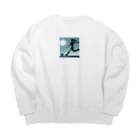 GUNSUNのサッカー少女 Big Crew Neck Sweatshirt