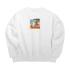 ソラノカナタのハワイのシマエナガ Big Crew Neck Sweatshirt