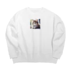 harumama04の子猫のキャラクターグッズです。 Big Crew Neck Sweatshirt