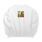 nekorun0215の南国のパイナップル Big Crew Neck Sweatshirt