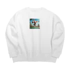 マシャのｐちゃんの冒険 Big Crew Neck Sweatshirt