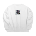 のだまクリエイターズらぼの近未来アート Big Crew Neck Sweatshirt