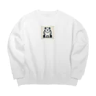 siromedakaの〇〇ぱんだくん Big Crew Neck Sweatshirt