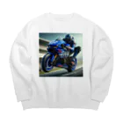 Bikers' Galleryのロードレース モーターサイクル アクション Big Crew Neck Sweatshirt