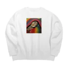 【生涯独身】僕と♀猫アテナのブランケット猫 Big Crew Neck Sweatshirt