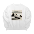 Hey和のピラミッド　世界遺産　日本風 Big Crew Neck Sweatshirt