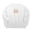 narunaru06のかわいいうさぎのキャラクターグッズです Big Crew Neck Sweatshirt