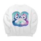 Coco&Mico CompanyのCoco&Mico ユニコーンファンタジー Big Crew Neck Sweatshirt