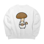 うさやのシイタケに侵食されるパンダ Big Crew Neck Sweatshirt