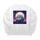 キャラクターズの可愛い車キャラクター Big Crew Neck Sweatshirt