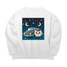 キャラクターズの可愛い車キャラクター2 Big Crew Neck Sweatshirt