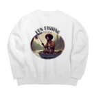 yukiyuki93のfishing lifeオリジナル Big Crew Neck Sweatshirt