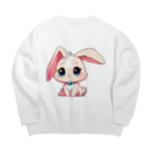 ちょっといいSHOPのちびアニマル（うさぎ） Big Crew Neck Sweatshirt