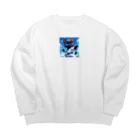 キュート＆クールの空手家クロネコ君・バージョン２ Big Crew Neck Sweatshirt