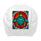 海坊主のトライバルートル Big Crew Neck Sweatshirt