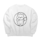 ganeshaのかわいいクマ Big Crew Neck Sweatshirt