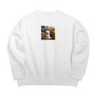 鈴木敏夫のはなを見るわんちゃんー Big Crew Neck Sweatshirt