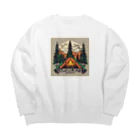 TM Designersの夕森キャンプファイヤー Big Crew Neck Sweatshirt