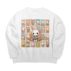 Itgetsbetterのかわいいウサギちゃん Big Crew Neck Sweatshirt