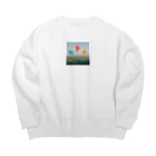 ウェブエンパイアのフライニングバードフィールド Big Crew Neck Sweatshirt