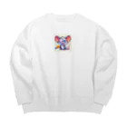 funny-itemsのパニックマウス Big Crew Neck Sweatshirt