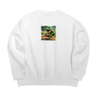 さぷの食べてるワニ Big Crew Neck Sweatshirt