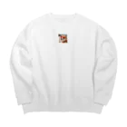 naftethの柴犬のとらさん Big Crew Neck Sweatshirt