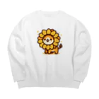 Mizのゆるハウスの向日葵になったライオン Big Crew Neck Sweatshirt