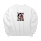 Chilla Tiqueのパーカーチンチラ　グレー Big Crew Neck Sweatshirt