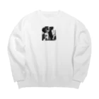 kou's shopの海外ガールのグッズ Big Crew Neck Sweatshirt