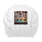 うりこみ屋のトレビの泉 Big Crew Neck Sweatshirt