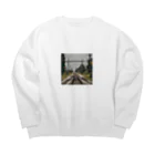 atoyuki_SHOPの鉄道レールデザイン Big Crew Neck Sweatshirt