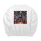 nao-tommyの音楽でノリノリの骸骨 Big Crew Neck Sweatshirt