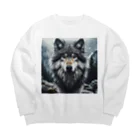 中村マコトのオオカミ　森の番人 Big Crew Neck Sweatshirt