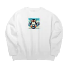 YFCのサングラスをかけたワイルドなペンギン③ Big Crew Neck Sweatshirt