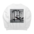 muscle_0419の自宅トレーニング室 Big Crew Neck Sweatshirt