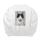 kinako-japanのハチワレ　凪ちゃん Big Crew Neck Sweatshirt