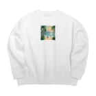 Paradise ExploreのPalm Breeze Bliss Big Crew Neck Sweatshirt