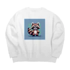 himajinseijin01のドット絵アライグマちゃんTシャツサイズ ビッグシルエットスウェット