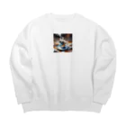 OTIRUBUTUBUTUのつめたい？あったかい？コーヒー Big Crew Neck Sweatshirt