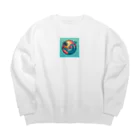 ノアSHOPの波乗り好きにピッタリな可愛いサーフィンロゴ♪ Big Crew Neck Sweatshirt